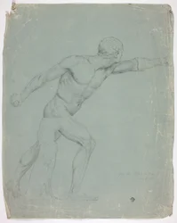 The Borghese Gladiator from the Statue in Rome