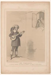 Caricature with Sir Robert Inglis as Troubadour (HB Sketches, series title on object)
