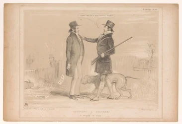 Caricature of English Domestic Politics (Catching a Poacher! or A Friend in Need) (HB Sketches)