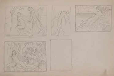 Untitled [Nude figures in a landscape]