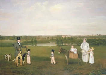 William Hetton Cooke with His Wife and Children at Worleston Rookery, Chester