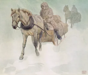 Horsedrawn sleigh, illustration from 