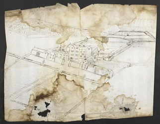 Prospect of Wotton with the Garden, Grotto and Environs from the North-West, c.1650