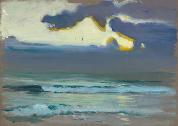 Seascape. Dark, calm sea with gentle rollers