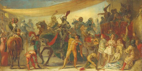 Knights Preparing for a Tournament