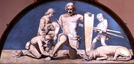 Manhood, lunette from a series of six