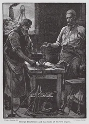 George Stephenson and the Model of His First Engine