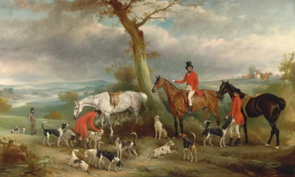 Thomas Wilkinson, M.F.H., with the Hurworth Foxhounds