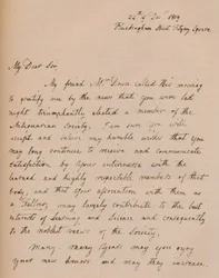 A letter from John Flaxman, 24 December 1819