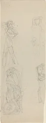 Sheet of Studies [recto and verso]