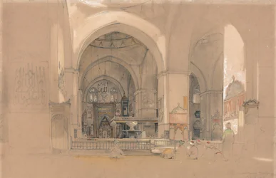 Interior of the Great Mosque, (Ulucami) Bursa, Turkey