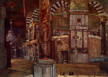 Interior of the Dome of the Rock from the South-East, 1902