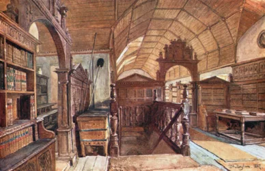 Interior of the Library of Merton College