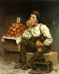 A Boy Eating Apples, 1878