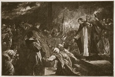 Cardinal Wolsey at Leicester Abbey, illustration from 