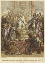Simon de Montfort and the Barons Demanding Reforms from Henry III (AD 1258)