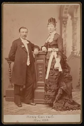 Portrait of Henry Gass 1835-1884 and Wife Emma Dibble, November 1880