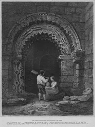 An Ornamented Doorway in the Castle, at Newcastle, Northumberland, 1814