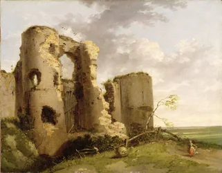 View of the West Gate of Pevensey Castle, Sussex