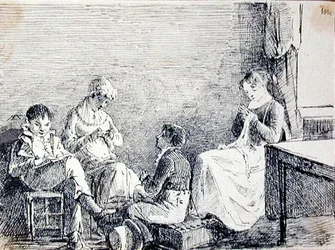 Family Group in an Interior