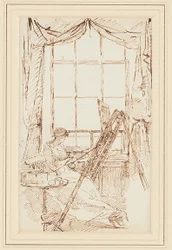 Jessy at her easel