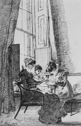 Three Women in a Georgian Interior