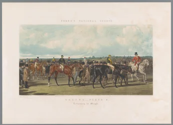 Return After the Horse Race (Plate 4) (Fores National Sports)