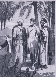 In 1853 David Livingstone with a small party of natives set out on a 1000 mile journey through swamps and forests, Newnes Pictorial Knowledge published by Newnes, c.1950