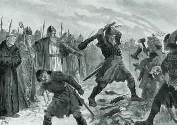 King Olav the Saint Breaking the Image of the God Mor