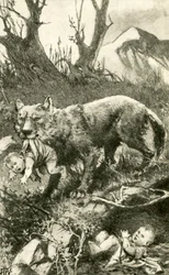 Romulus and Remus Being Cared for by the Wolf