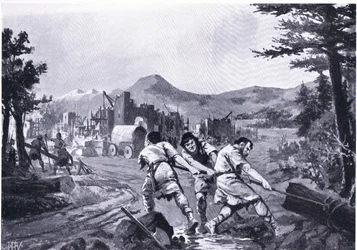 Wallachian hillmen founding a city in the ninth century, from Hutchinson