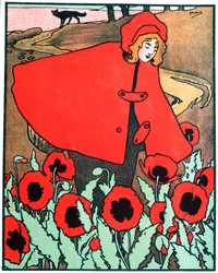 Little Red Riding Hood, illustration from the story by Charles Perrault