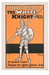 Terrys Theatre. The White Knight / J. Hassall / Poster, 1898
