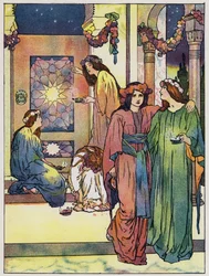 The maidens rise and trim their lamps