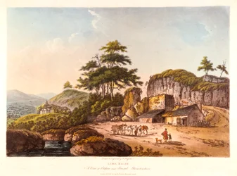 Lime Kilns. A View at Clifton near Bristol, Gloucestershire, 1798