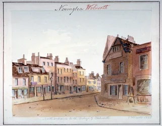 View of Walworth Village, Southwark, from the North Entrance, London