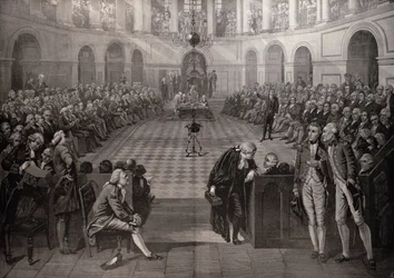 The Irish House of Commons, AD 1790, College Green, Dublin, from 