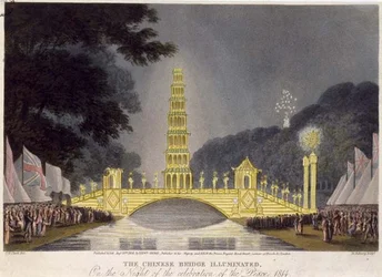The Chinese Bridge Illuminated on the Night of the Celebration of the Peace