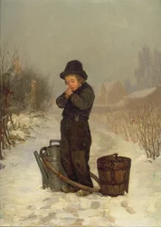 Warming His Hands