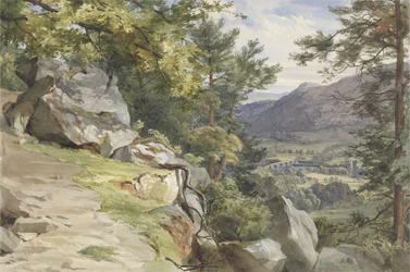 View of Craig-y-Barns, Dunkeld, Looking South, 1855