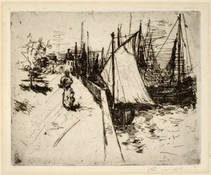 Woman on the Quay, Honfleur