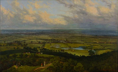 View of Gerrard Wood from Tandle Hill, with Middleton in the distance