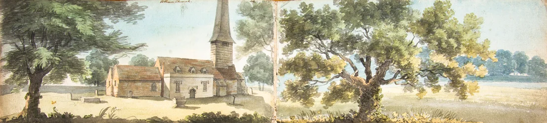 Old Eltham Church and an Oak Tree, Kent