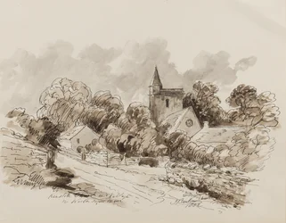 Kewstoke Church and Village, Weston Super Mare, Somerset, 1882