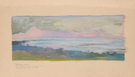 The Island of Moorea Looking across the Strait from Tahiti, January 1891, 1891.