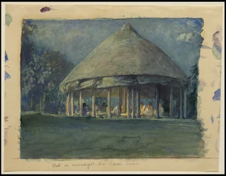 Hut in Moonlight, Iva, Savaii, October 1890