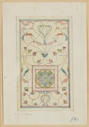 Study for Glass (Celtic Jeweled Cross in Arabesque)