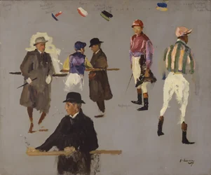 Jockeys and Owners at Epsom