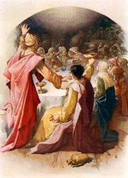 Belshazzar sees the writing on the wall