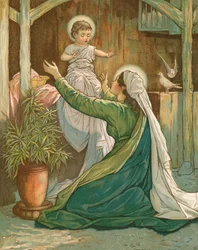 Mary playing with Jesus